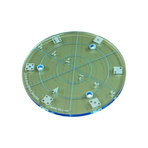 3-inch Diameter Area Template for Star Wars: Legion, Transparent Light Blue